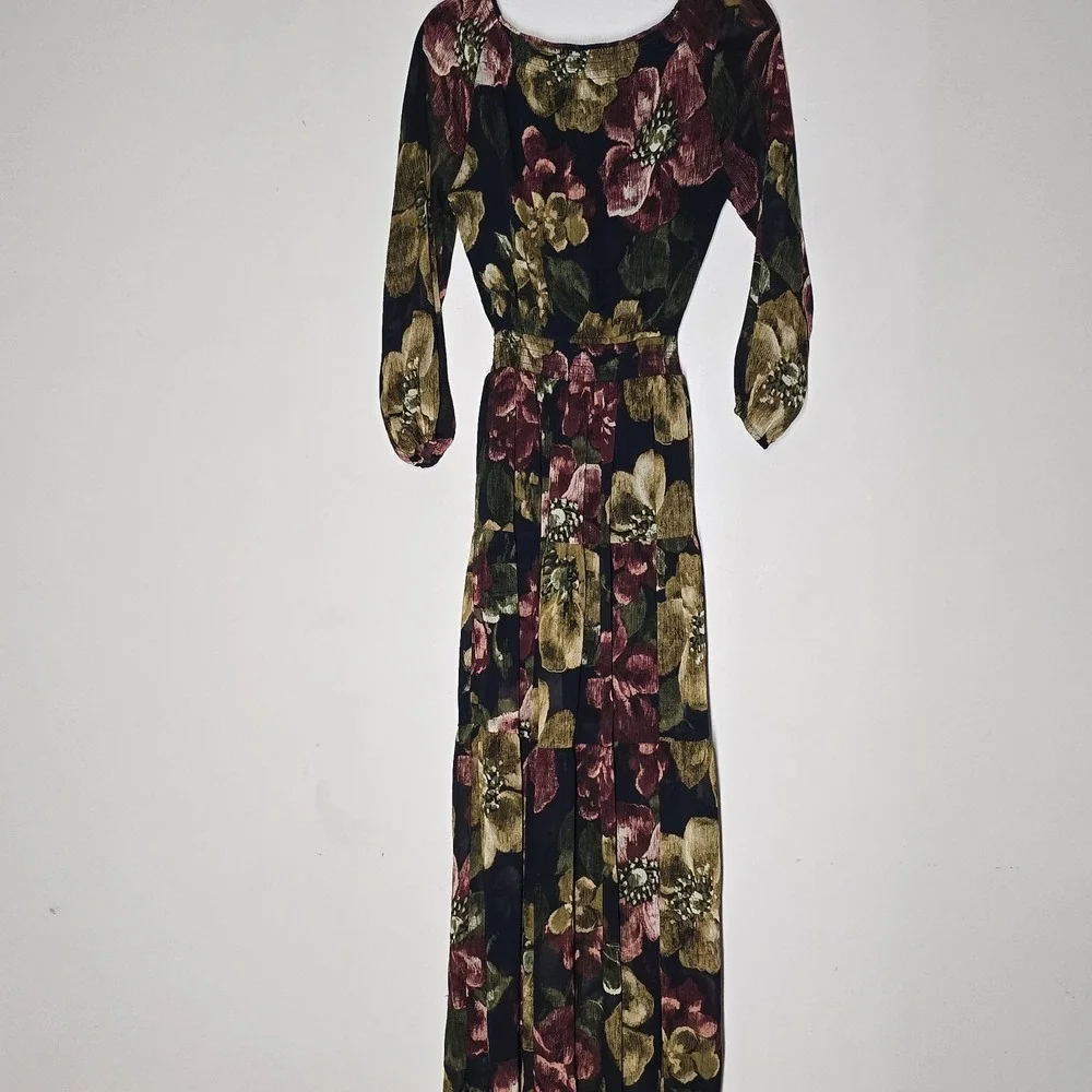 Abercrombie & Fitch‎ Floral Maxi Dress Off Shoulder Boho Cottagecore Size S